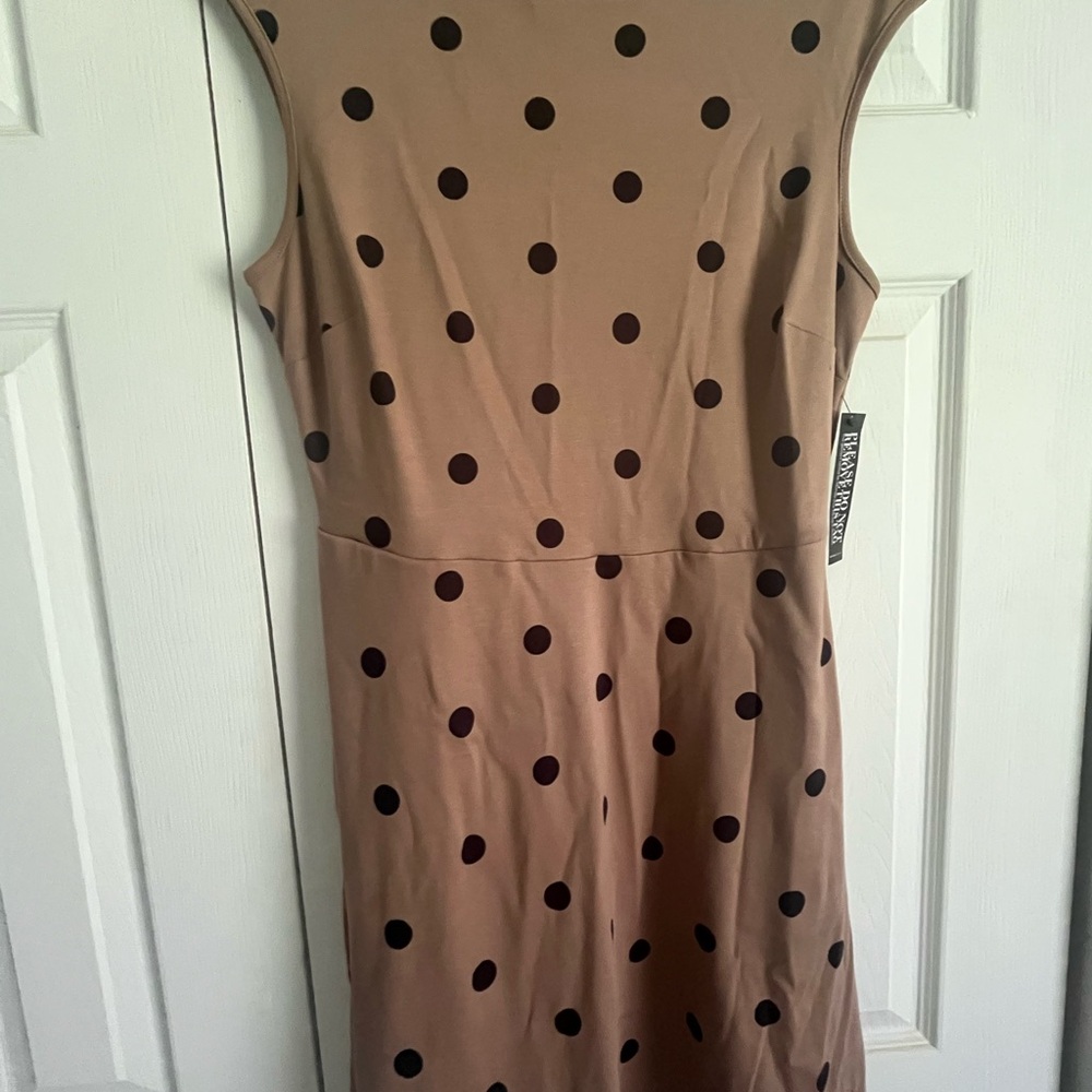 New York & Company Black and Tan Sleeveless Mini Sundress